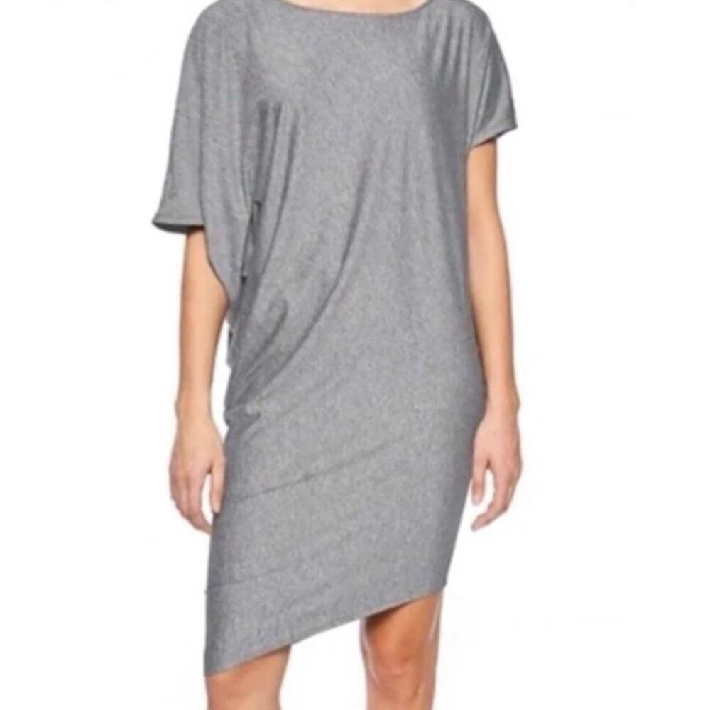 ATHLETA Sunlover Hilo Asymmetrical Heather Gray Dress Size Small